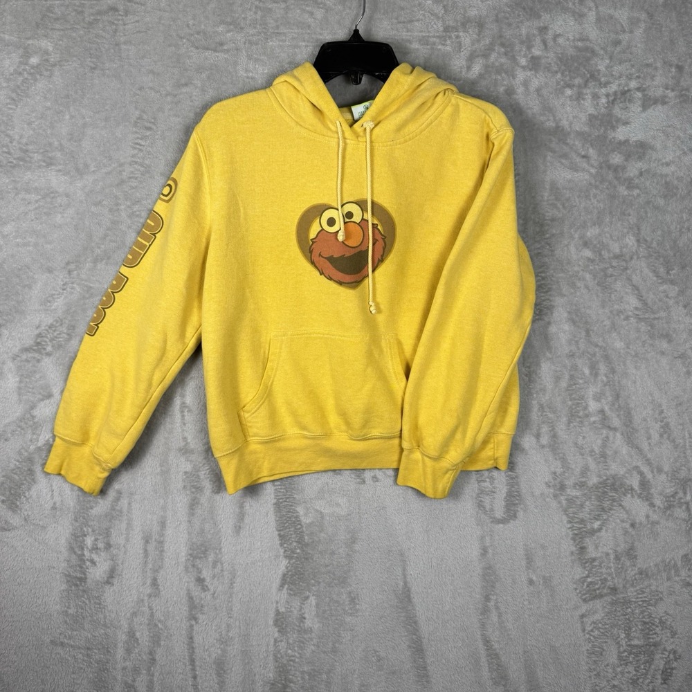 Sesame Street Elmo Yellow‎ Long Sleeve Hoodie Size Large